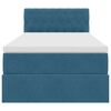 vidaXL Lit de Rangement avec matelas Bleu fonc&eacute; 90 x 200 cm Velours