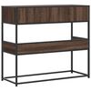 vidaXL Table console ch&ecirc;ne marron 90x35x80 cm bois d'ing&eacute;nierie