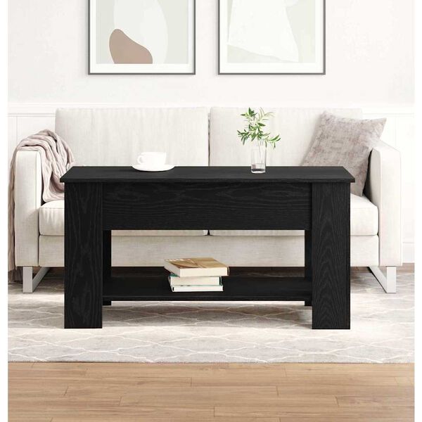 vidaXL Table basse Chêne noir 101 x 49 x 52 cm Bois d'ingénierie