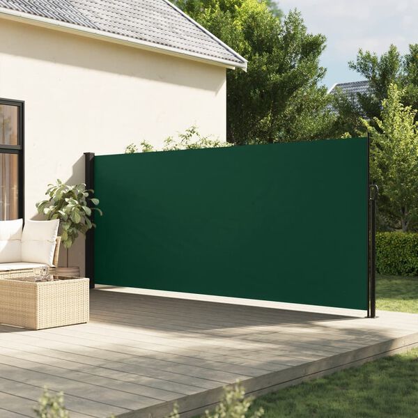 vidaXL Auvent lat&eacute;ral r&eacute;tractable vert fonc&eacute; 170x300 cm