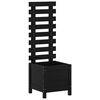 vidaXL Jardini&egrave;re avec support noir 39x39,5x114 cm bois de pin massif