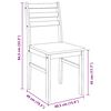vidaXL Chaises à manger 2 pcs blanc bois massif caoutchouc