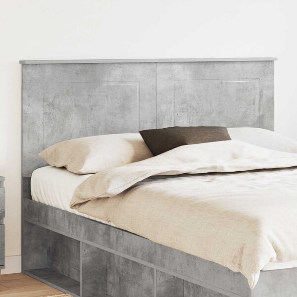 vidaXL T&ecirc;te de lit Gris B&eacute;ton 100 cm Bois d&rsquo;ing&eacute;nierie