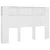 vidaXL Armoire de t&ecirc;te de lit Blanc 160x18,5x104,5 cm