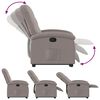 vidaXL Fauteuil inclinable taupe tissu