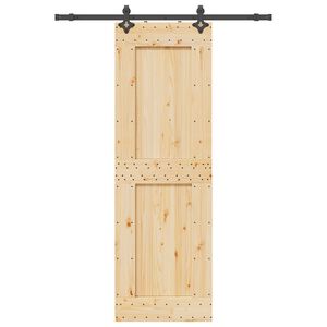 vidaXL Porte coulissante et kit de quincaillerie 70x210 cm pin massif