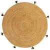vidaXL Tapis tressé avec glands 180 cm Jute Rond