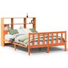 vidaXL Lit biblioth&egrave;que sans matelas cire marron 150x200cm bois massif