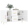 vidaXL Buffet blanc brillant 100x36x60 cm bois d'ing&eacute;nierie