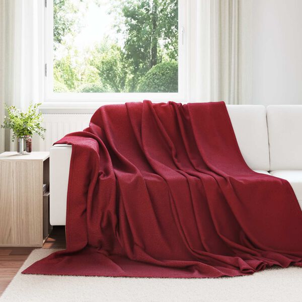 vidaXL Jet&eacute; Rouge Bordeaux 240 x 220 cm Toison