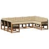 vidaXL Ensemble de canap&eacute;s d'ext&eacute;rieur 9 pc Naturel et Beige