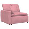 vidaXL Module d'extr&eacute;mit&eacute; d'accoudoir de canap&eacute; modulaire avec coussins roses 100 cm