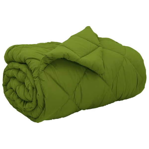 vidaXL Duvet d'hiver Vert 220 x 135 cm Microfibre