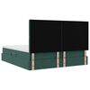 vidaXL Lit de Rangement avec matelas Vert fonc&eacute; 200 x 200 cm Velours