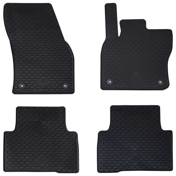 vidaXL Tapis de voiture 4 pcs Noir VW TIGUAN , pour TOURAN TPE