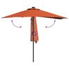 vidaXL Parasol de jardin Terre cuite 294 x 150 x 223 cm