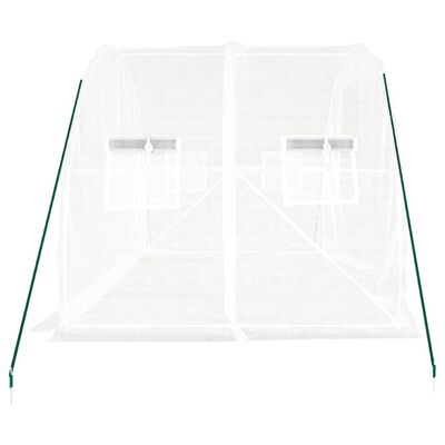 vidaXL Serre avec cadre en acier blanc 6 m² 3x2x2 m