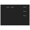 vidaXL Buffet noir 105x30x75 cm bois d'ingénierie