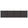 vidaXL Panneau de cl&ocirc;ture 4 pcs WPC et Aluminium Noir