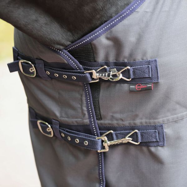 Covalliero Couverture d'extérieur pour chevaux RugBe Zero 135 cm Gris