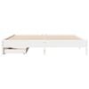 vidaXL Cadre de lit sans matelas blanc 200x200 cm bois massif de pin