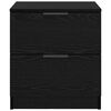 vidaXL Cabinet de chevet avec tiroir 2 pcs Ch&ecirc;ne noir 45 x 39 x 50cm