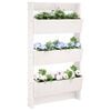 vidaXL Jardini&egrave;re murale 3 niveaux 60x18,5x110 cm blanc pin massif