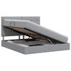 vidaXL Lit avec rangement et matelas Gris clair 140 x 190 cm tissu