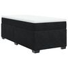 vidaXL Sommier &agrave; lattes de lit avec matelas Noir 100x200 cm Velours
