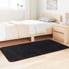 vidaXL Tapis shaggy &agrave; poils longs NAVARRA noir 80x150 cm polyester