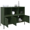 vidaXL Buffet vert olive 100,5x39x79 cm acier