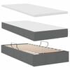 vidaXL Lit avec rangement et matelas Gris fonc&eacute; 100 x 200 cm Polyester