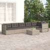 vidaXL Salon de jardin 6 pcs avec coussins Gris R&eacute;sine tress&eacute;e