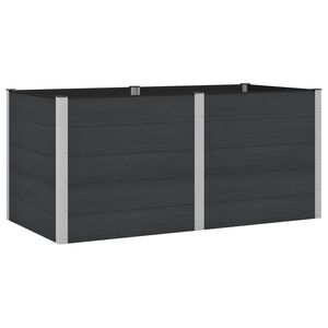 vidaXL Jardini&egrave;re sur&eacute;lev&eacute;e Noir 200 x 100 x 91 cm