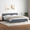 vidaXL Sommier &agrave; lattes de lit et matelas gris fonc&eacute; 180x210cm velours