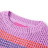 Pull-over rayé tricoté pour enfants lilas et rose 128