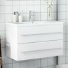 vidaXL Armoire lavabo de salle de bain avec bassin int&eacute;gr&eacute; blanc