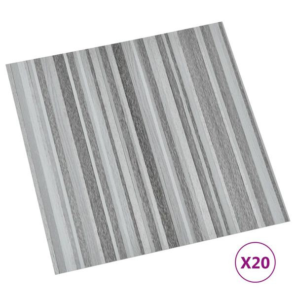 vidaXL Dalles de plancher autoadhésives 20 pcs PVC 1,86 m² gris clair