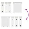 vidaXL Porte-manteau mural Blanc 85 x 10 x 45 cm Bois d'ing&eacute;nierie