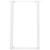 vidaXL Pieds de table &agrave; manger en U, 2 pi&egrave;ces, blanc, 50 x (72-73) cm, acier