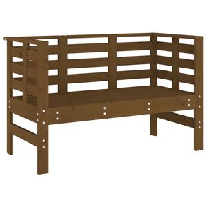 vidaXL Banc de jardin marron miel 111,5x53x71 cm bois massif de pin