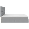 VidaXL Cadre de lit ottoman et matelas gris clair 180x200cm tissu