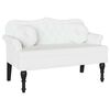 vidaXL Banc Chesterfield Blanc 120,5 x 65 x 75 cm Simili cuir