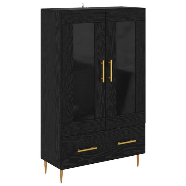 vidaXL Haut Armoire avec tiroir Ch&ecirc;ne noir 69,5 x 31 x 115 cm