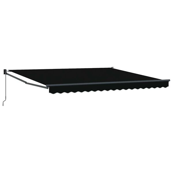 vidaXL Auvent R&eacute;tractable Noir 400 &times; 300 cm Polyester et Aluminium