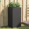 vidaXL Jardini&egrave;res 2 pcs noir 40x40x80 cm r&eacute;sine tress&eacute;e
