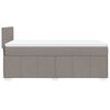 vidaXL Sommier &agrave; lattes de lit avec matelas Taupe 90x190 cm Tissu