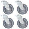 vidaXL 4 pcs Roulettes pivotantes &agrave; trou de boulon 100 mm