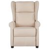 vidaXL Fauteuil inclinable Crème Tissu