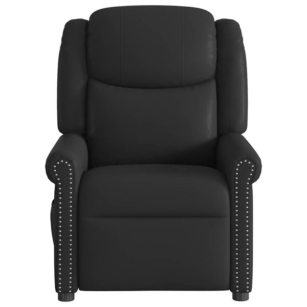 vidaXL Fauteuil massage inclinable électrique noir brillant similicuir